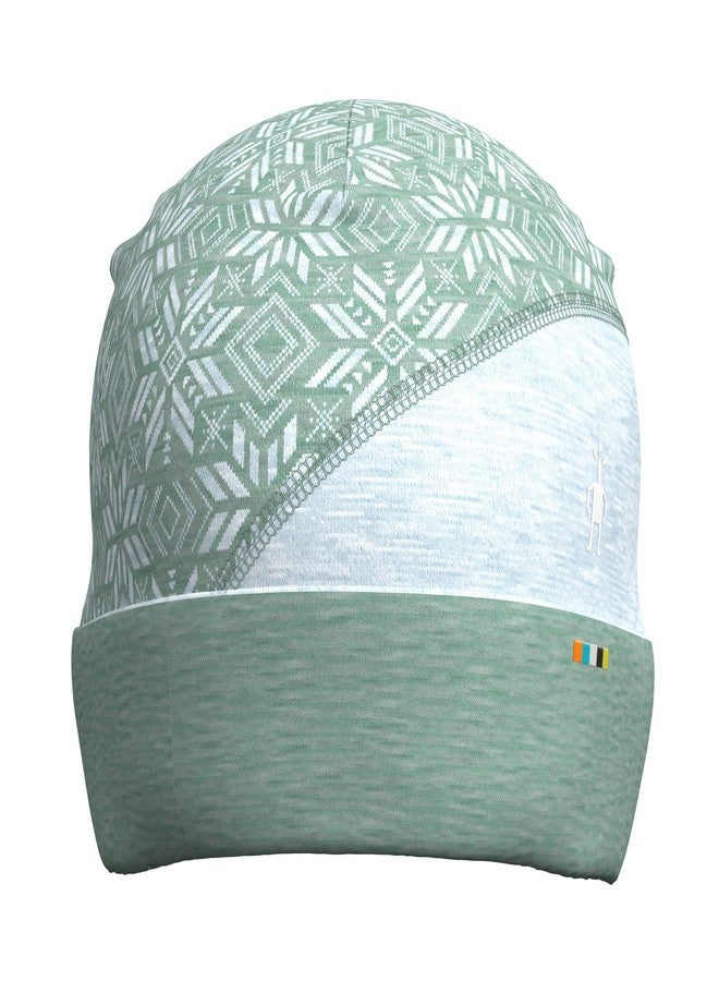 SmartWool Unisex Thermal Merino Colorblock Beanie Arctic Green Digi Snow One Size - Image 2