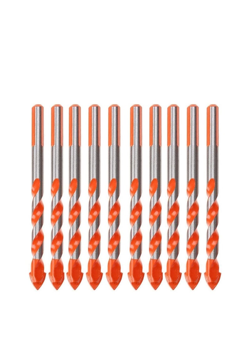 ABBASALI 10Pcs Ceramic Tile Drill Bit Set for Tile Brick Glass Plastic and Wood Concrete Drill Bit - Image 1