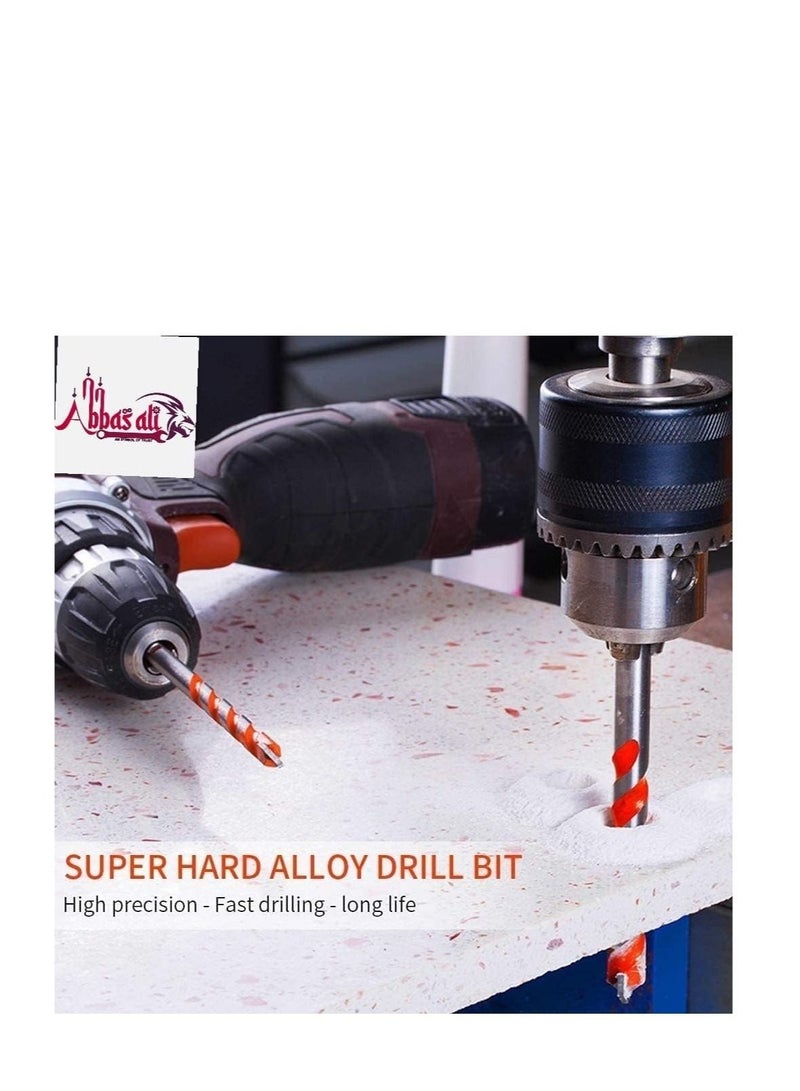 ABBASALI 10Pcs Ceramic Tile Drill Bit Set for Tile Brick Glass Plastic and Wood Concrete Drill Bit - Image 4