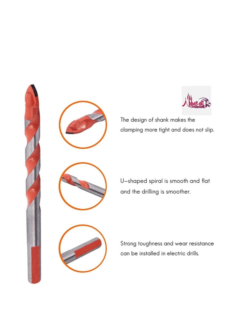 ABBASALI 10Pcs Ceramic Tile Drill Bit Set for Tile Brick Glass Plastic and Wood Concrete Drill Bit - Image 2