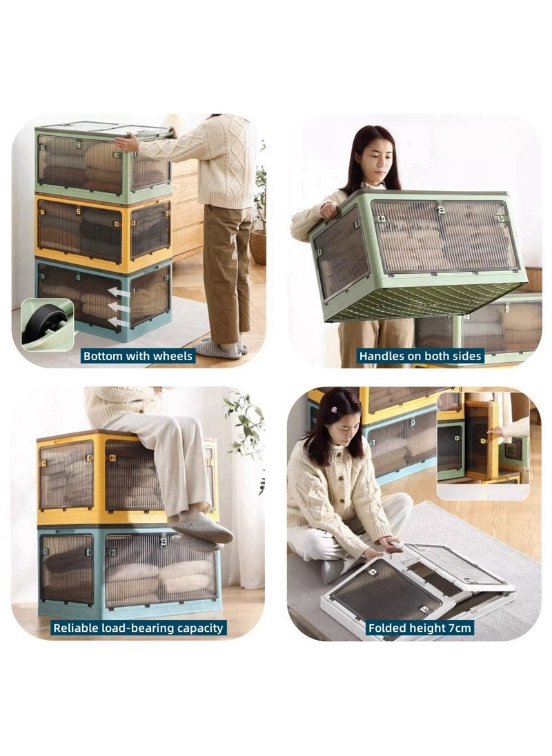 Folding Storage Box Household Foldable Storage Box for Wardrobe Clothes Storage Quilts Bedroom 47.5*35.5*24cm