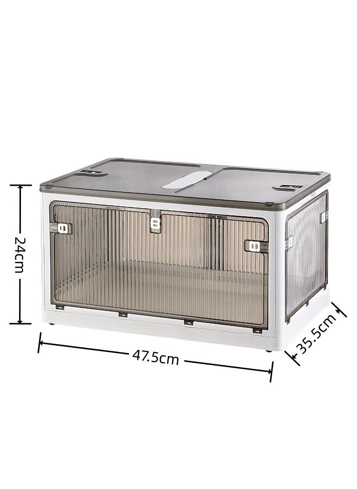 Folding Storage Box Household Foldable Storage Box for Wardrobe Clothes Storage Quilts Bedroom 47.5*35.5*24cm