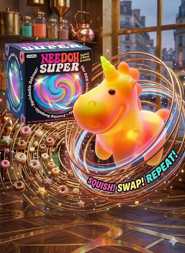 Needoh Needos Squishy Unicorn Stress Balls Like Cream for Girls and Boys, Squeeze Sensory Toys, Stretch and Squeeze Ball Unicorn Squishy Toys for Kids, Party Favors, - Image 1