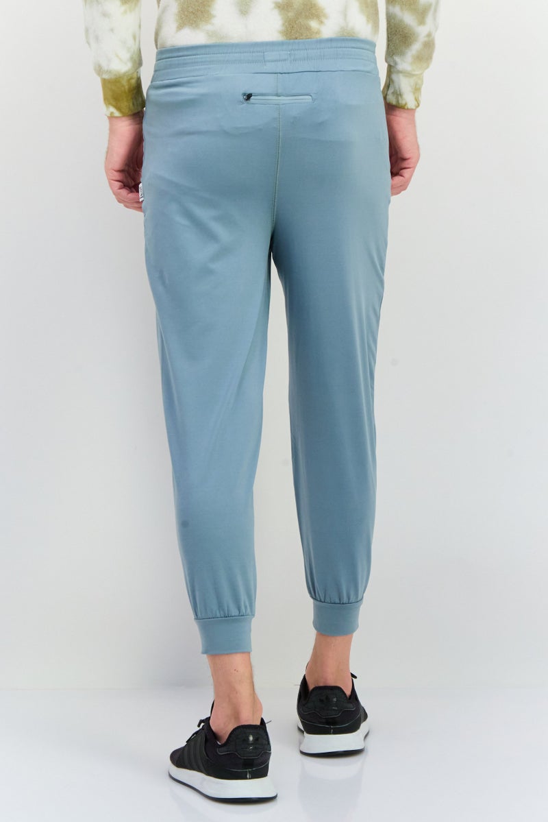 Feat Men Relaxed Fit Solid Jogger Pants, Slate Blue - Image 3