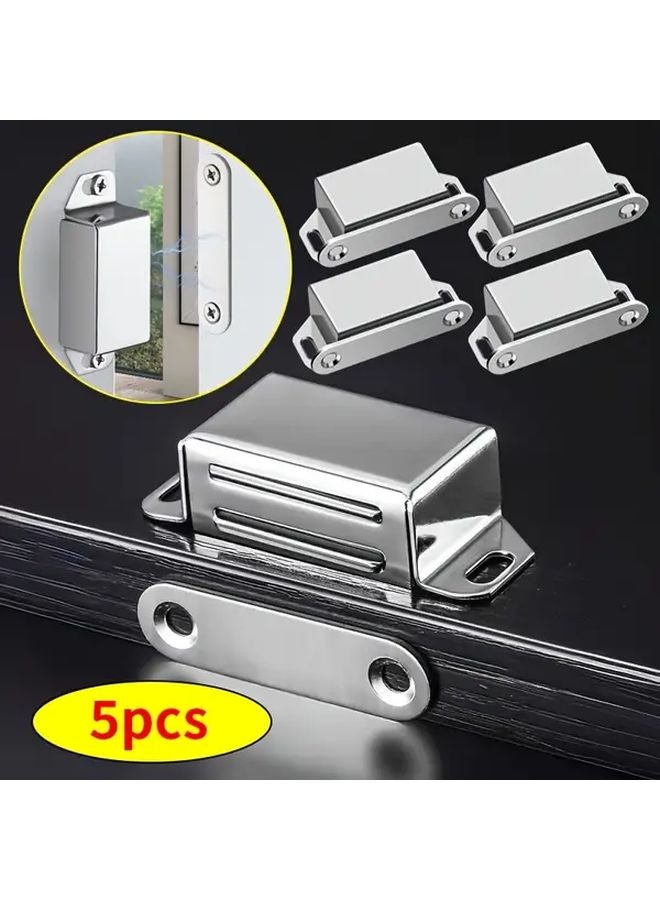 5pcs Heavy Duty Magnetic Door Catch Latch No Drill Installation For Cabinet Wardrobe - Image 2