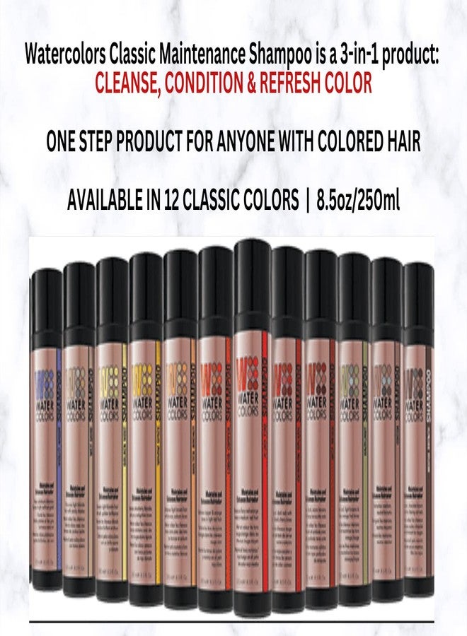 Watercolors by Tressa 3-in-1 Color Depositing Shampoo, Semi Permanent Hair Color, Hair Dye Shampoo for Curly, Dry, and Normal Hair, 8 fl oz - CLEAR - Image 3