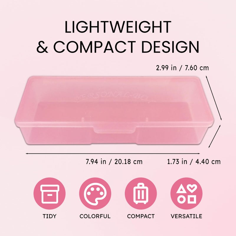 Beauticom Personal Box Storage Case for Professional Manicurist Nails Pedicure (Large Size) (1 Piece, PINK) - Image 2