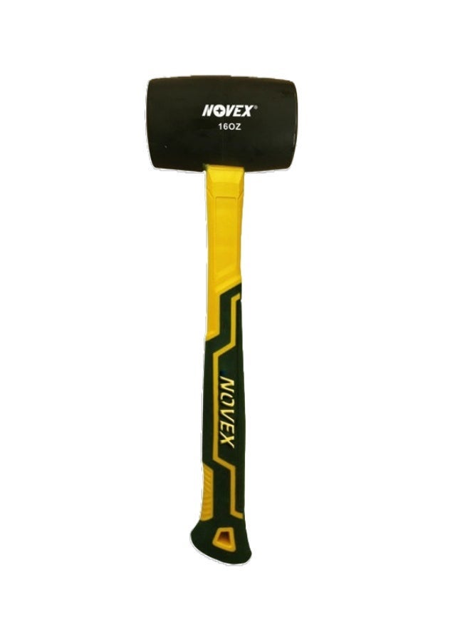 نوفيكس مطرقة مطاطية ثقيلة من NOVEX بوزن 160 أونصة – رأس ناعم لا يسبب خدوشًا وصدمات، ومقبض من الألياف الزجاجية لامتصاص الاهتزاز – مثالية للنجارة، وتركيب الأرضيات، وصيانة السيارات، والأعمال اليدوية (DIY) - Image 1