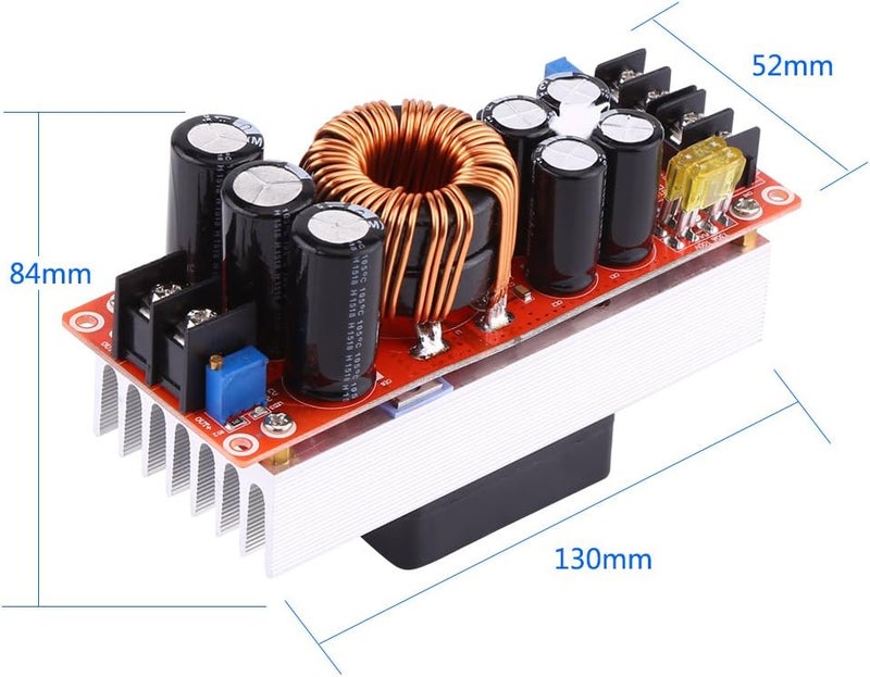 Sorandy 1500W 30A DC DC Boost Converter, Step Up Power Supply Module with Double Sendust Magnets 1.2mm Copper Wires, for Big Power LED Motors 10V to 60V Input 12V to 90V Output - Image 3