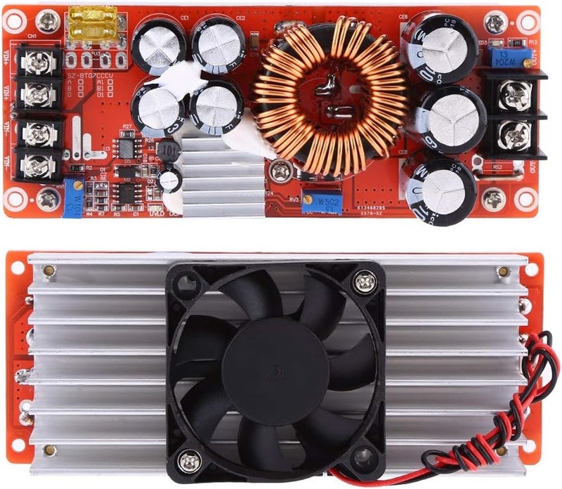 Sorandy 1500W 30A DC DC Boost Converter, Step Up Power Supply Module with Double Sendust Magnets 1.2mm Copper Wires, for Big Power LED Motors 10V to 60V Input 12V to 90V Output - Image 4