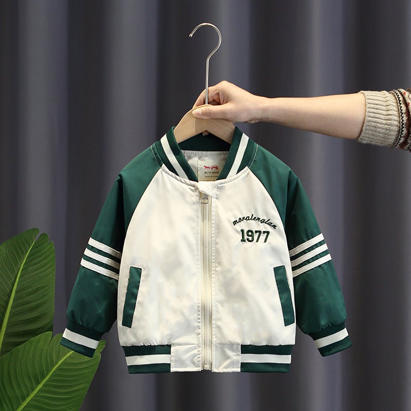 2640 Boys' Coat 2023 New Western Style Baby Spring Cardigan Clothes Children'S Korean Style Baseball Uniform - Image 4