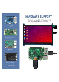 Captaintech 7 Inch HDMI Touch Screen Monitor Portable 1024x600 IPS Display for Raspberry Pi Windows 10 Compatible  - Image 5