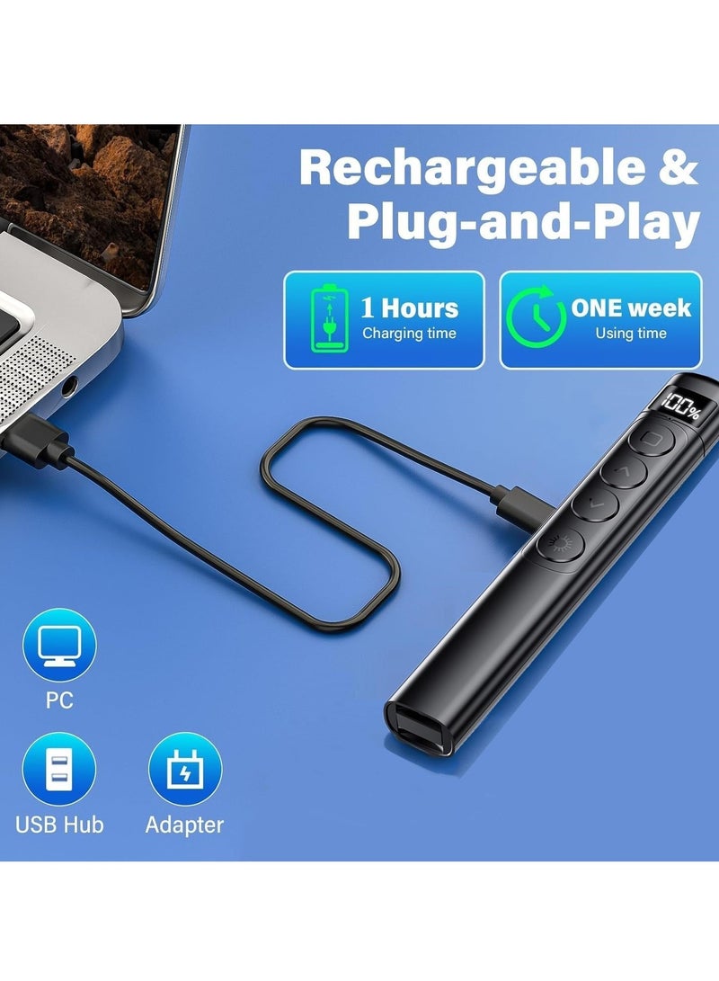 Wireless Presenter With Laser Pointer Pen Black Presentation Clicker with Red Laser - Image 2