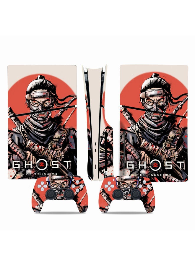 general Ps5 Slim Sticker Film Protective Film Scratch-resistant Waterproof Skin Sticker Optical Drive Digital Can Be 2-Color:Optical Drive DISC145 - Image 1