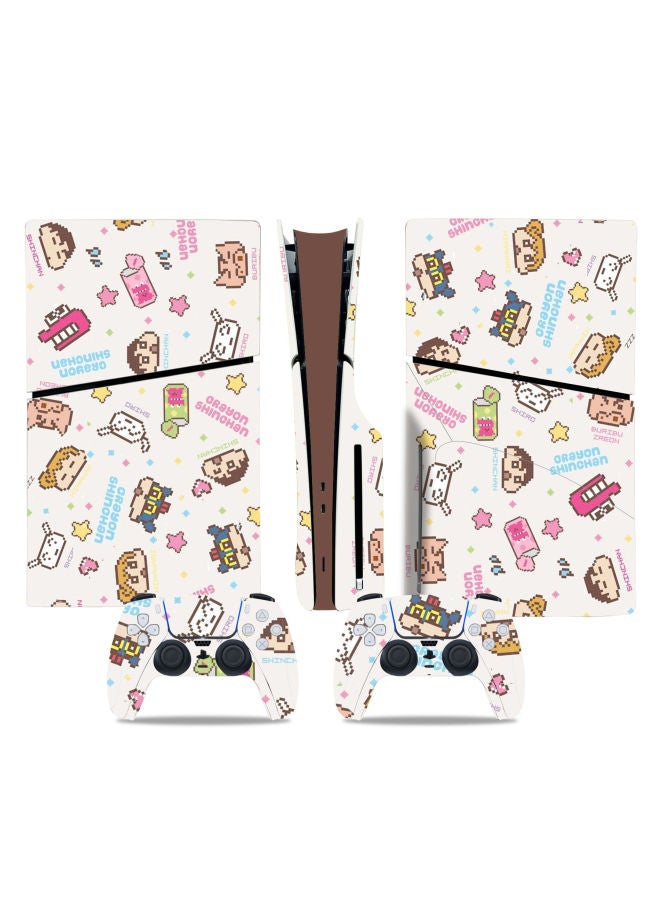 general Ps5 Slim Sticker Film Protective Film Scratch-resistant Waterproof Skin Sticker Optical Drive Digital Can Be 2-Color:Optical Drive DISC145 - Image 4