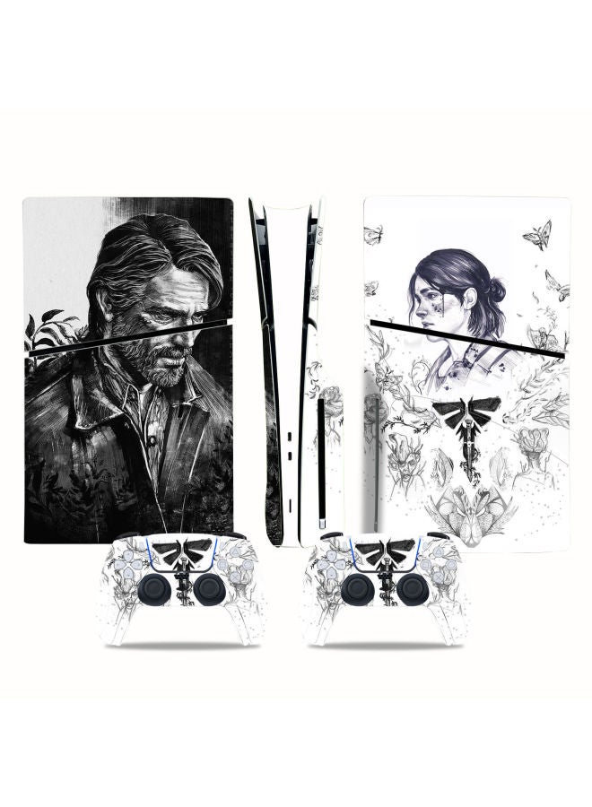 general Ps5 Slim Sticker Film Protective Film Scratch-resistant Waterproof Skin Sticker Optical Drive Digital Can Be 2-Color:Optical Drive DISC145 - Image 3