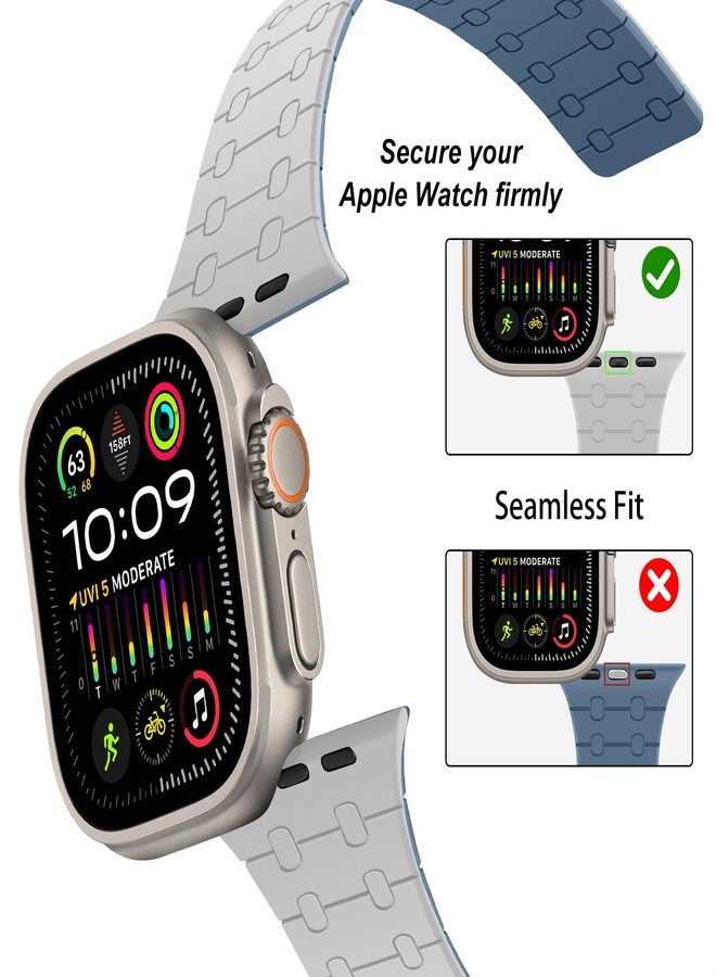 Amizee Compatible with Apple Watch Strap 49 mm 46 mm 45 mm 44 mm 42 mm 41 mm 40 mm 38 mm, Silicone Magnetic Sport Loop Bracelet for iWatch Ultra 2/Ultra Series 10 9 8 7 SE 6 5 4 (42/41/40/38, - Image 3