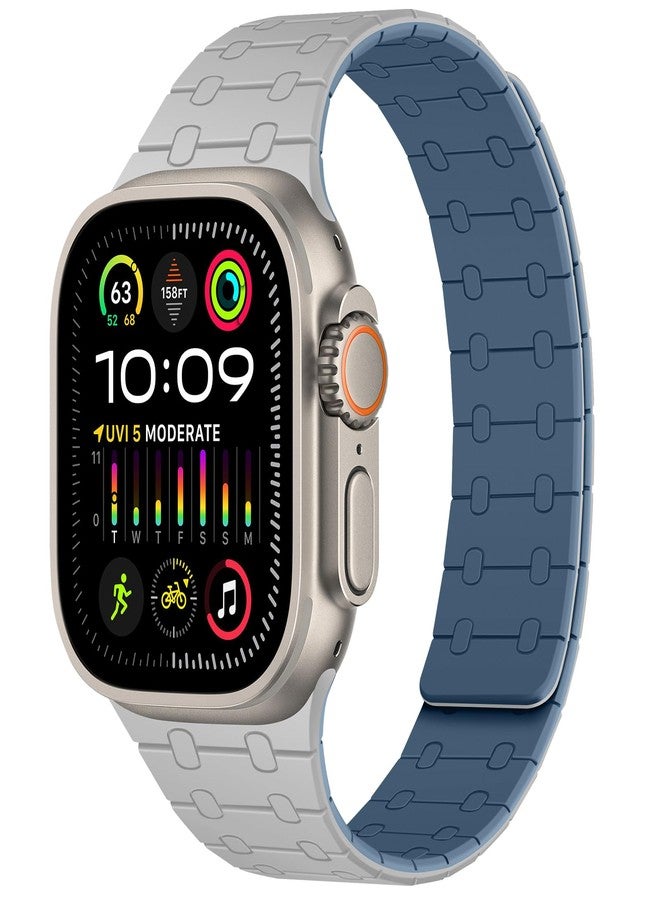 Amizee Compatible with Apple Watch Strap 49 mm 46 mm 45 mm 44 mm 42 mm 41 mm 40 mm 38 mm, Silicone Magnetic Sport Loop Bracelet for iWatch Ultra 2/Ultra Series 10 9 8 7 SE 6 5 4 (42/41/40/38, - Image 1