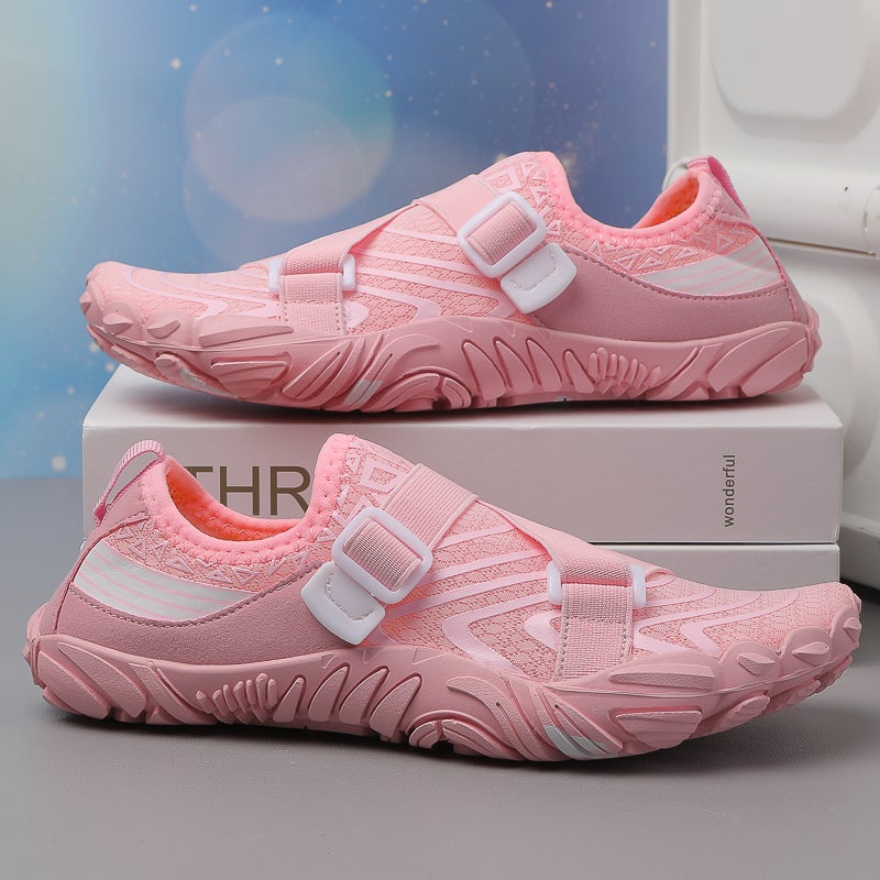 Treadmill Shoes Indoor Fitness Shoes Quiet Yoga Skipping Rope Skipping Shoes Women Strength Training Squat Shoes Men C108 Pink Upgraded Thickened Bottom 