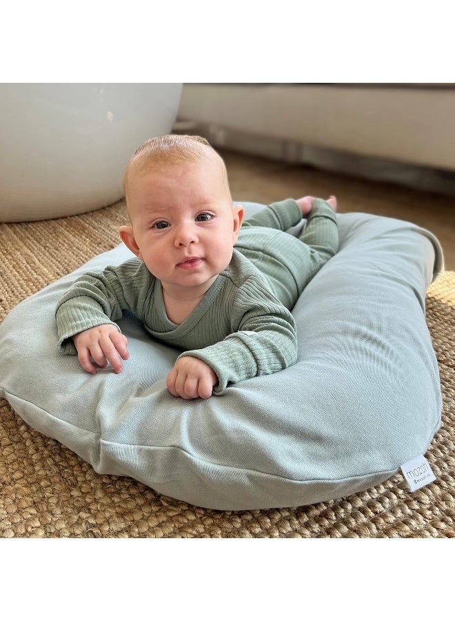 MOZAH Newborn Lounger Cover - Soft Cotton Slipcover Fitting Most Infant Loungers and Baby Nest Loungers (Belgian Grey) - Image 2
