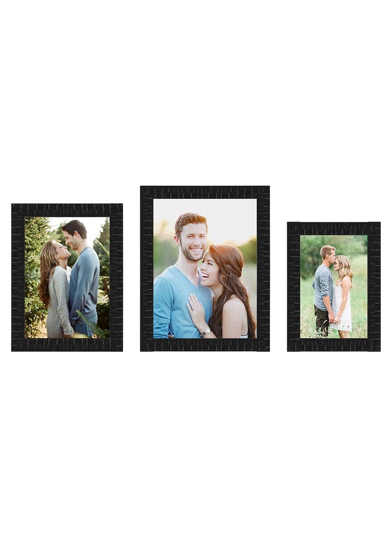 Art Street Art Street Set of 3 Table Photo Frame for Home & Office Decoration Size-4x6, 5x7, 6x8 Inches (Mix Bar)  - Image 1