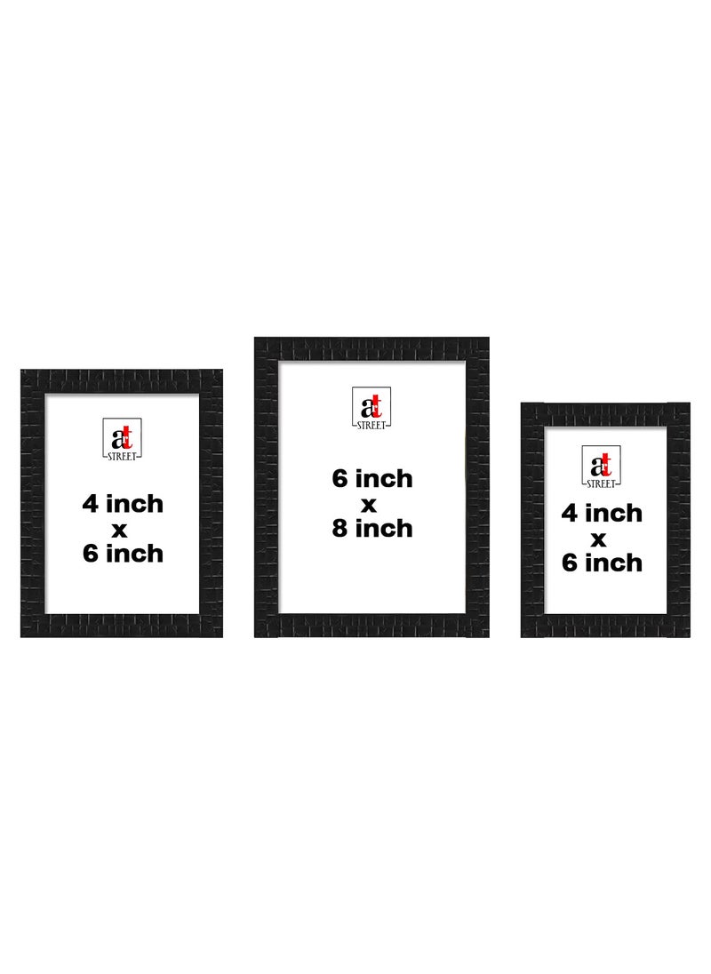 Art Street Art Street Set of 3 Table Photo Frame for Home & Office Decoration Size-4x6, 5x7, 6x8 Inches (Mix Bar)  - Image 3