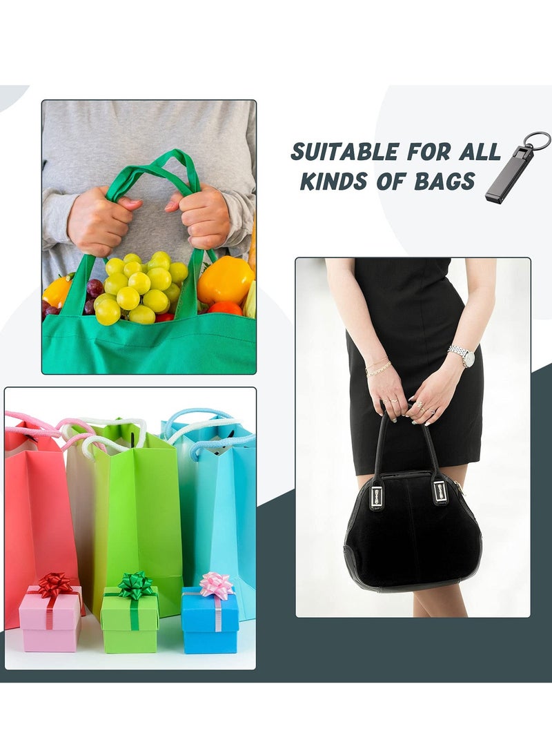 3 Pieces Instant Bag Hook Bag Hanger Collection, Purse Handbag Hook Hanger Holder Set Mobile Phone Holder Foldable Stylish Swivel Hanger for Table Desk, Handbag Storage, Elastic Cap Clips Hat (Black)  - Image 3