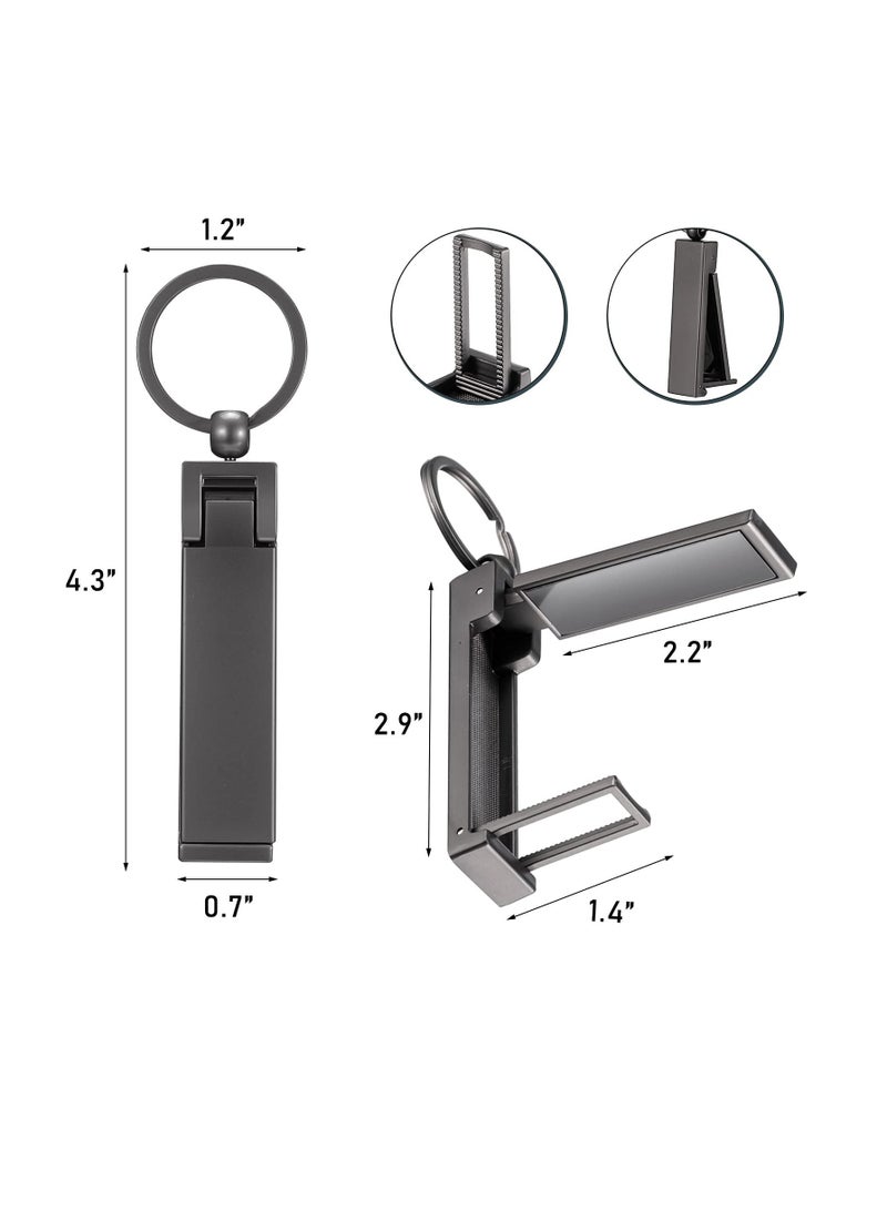 3 Pieces Instant Bag Hook Bag Hanger Collection, Purse Handbag Hook Hanger Holder Set Mobile Phone Holder Foldable Stylish Swivel Hanger for Table Desk, Handbag Storage, Elastic Cap Clips Hat (Black)  - Image 5