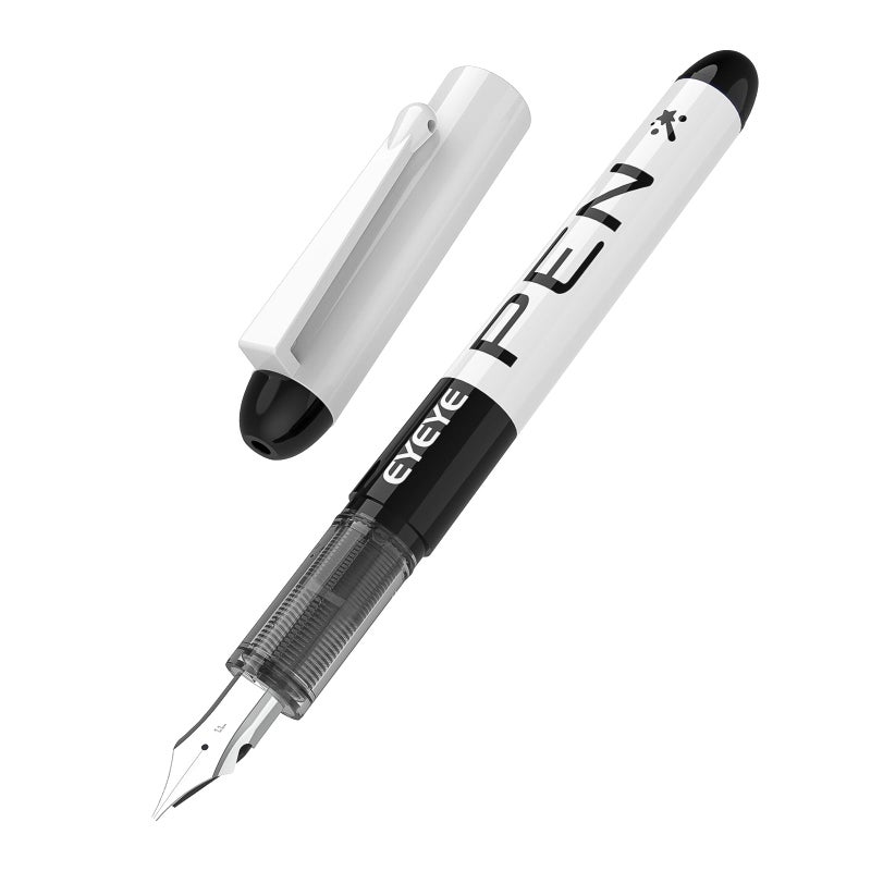 EYEYE Disposable Fountain Pens, 8 Pack 3 Colors Fine Point Pens Stainless Steel Nib, Fountain Pens Smooth Writing for Journaling, Drafting, Sketching, Doodling & Office Supplies - Image 4