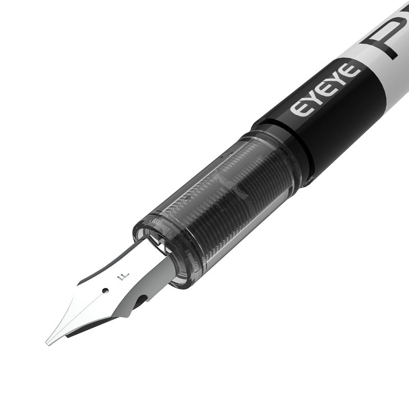EYEYE Disposable Fountain Pens, 8 Pack 3 Colors Fine Point Pens Stainless Steel Nib, Fountain Pens Smooth Writing for Journaling, Drafting, Sketching, Doodling & Office Supplies - Image 2