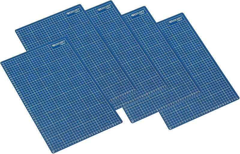 Westcott E-46003 00-I Cutting Mat DIN A3 Plastic Pack of 5 Blue - Image 1