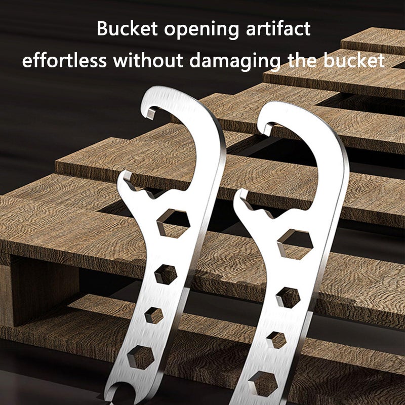 Heavy Duty Metal Can Opener With Wrench Function Portable Lid Lifter Tool - Image 3