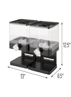 BAIG Plastic Double Barrel Cereal Storage Jar Cereal Dry Food Organizer Bins Storage Boxes Food Dispenser Capacity:‎496 Grams  - Image 5