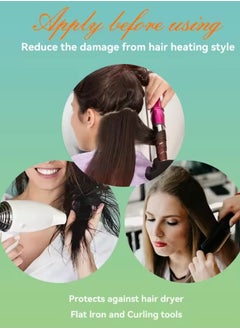 EUNOMIA 200ml Heat Protection Spray for Hair Smoothing Hair and Adding Shine Repair Damaged Hair with Castor Oil Hydrates and Detangles Hair Hydrated and Frizz Free Thermal Protection Spray  - Image 4