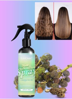 EUNOMIA 200ml Heat Protection Spray for Hair Smoothing Hair and Adding Shine Repair Damaged Hair with Castor Oil Hydrates and Detangles Hair Hydrated and Frizz Free Thermal Protection Spray  - Image 1