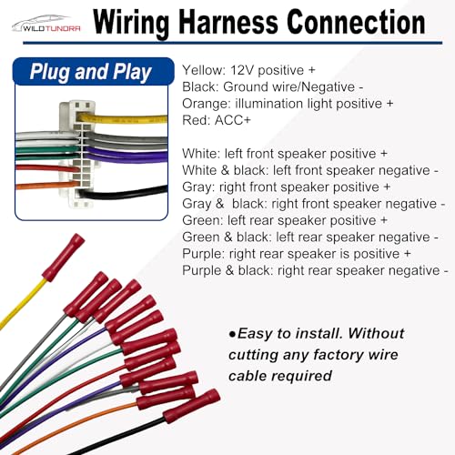 WildTundra Radio Wiring Harness 20Pin Connector for Nissan 2007-2017/Infiniti 2009-2012/Subaru 2008-2015 Aftermarket Radio Stereo Wire Harness with Antenna Adapter Aftermarket car Stereo Receiver Wire Cable - Image 5