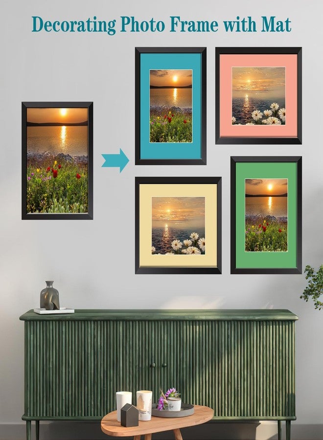 ZBEIVAN 12 Packs Mixed Colors 11x14 Picture Frame Mats for 8x10 Photos, Artworks and Prints, White Core Bevel Cut Frame Mattes - Image 5