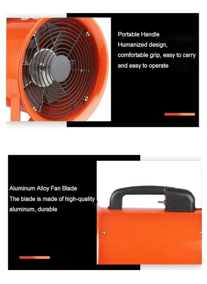 Rohs - Ventilator 10 Inch Portable Propeller Ventilator Air Axial Metal Blower 2800 Rpm Workshop Ventilation Fan Multifunctional Ventilator Fume Extractor - Image 1