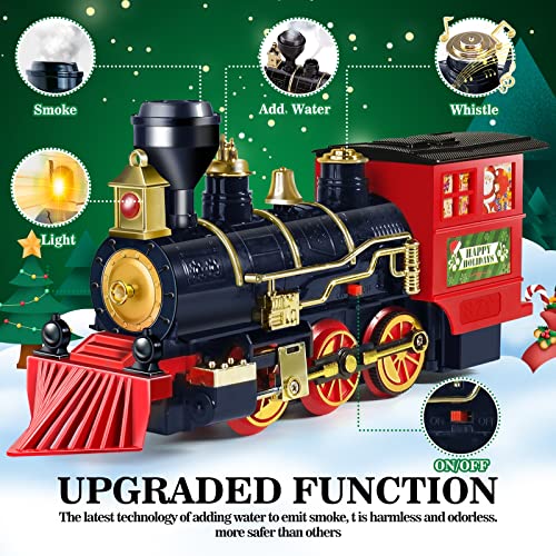 BainGesk Train Set Christmas Train Set with Steam Light and Sounds Electric Train Toy for Boys  Girls Christmas Train Set for Under The Tree Gifts for 3 4 5 6 7 8 Year Old Kids - Image 5
