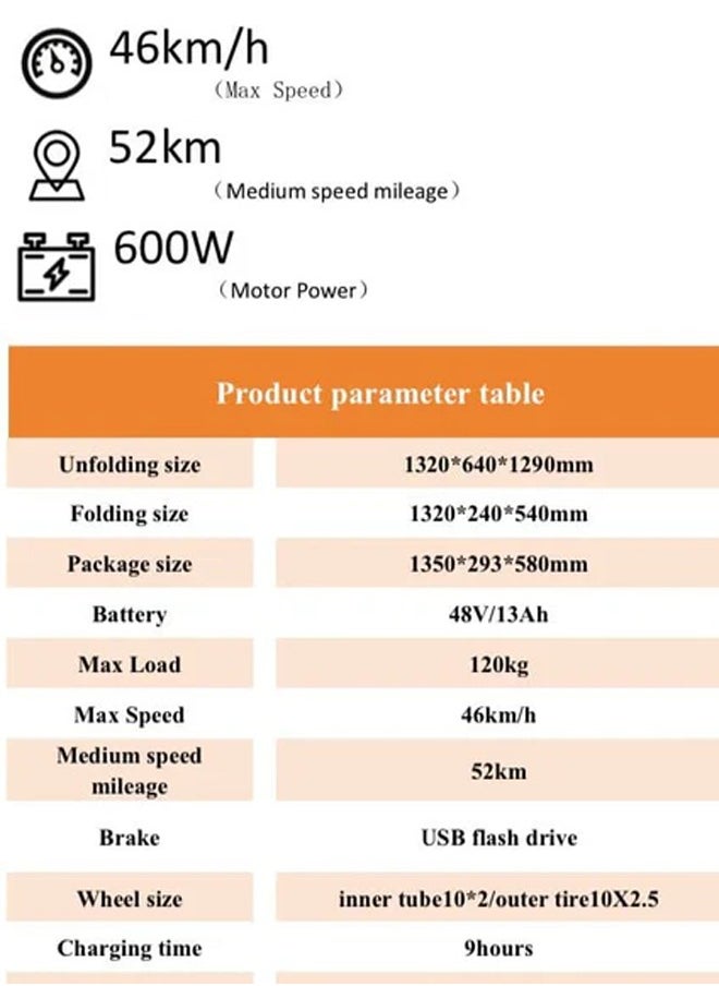 KUGOO - Electric Scooter 600W with NFC Key Access, 48V 13Ah Battery, Lightweight 28kg Design, 10-Inch Tires, Front & Rear Suspension, and Intelligent Braking System – Max Speed 45 km/h, Tested for 40km Range - Image 1