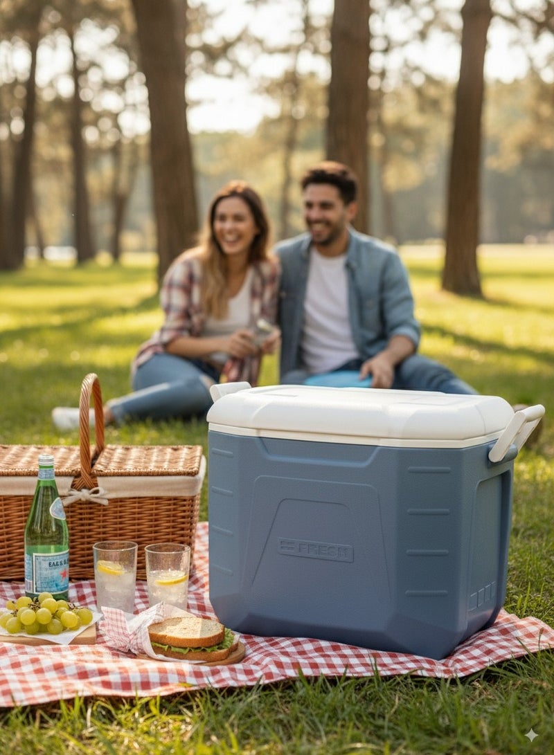 فريش صندوق تبريد بمقبض سعة 48 لتر رمادي/أبيض - Image 3