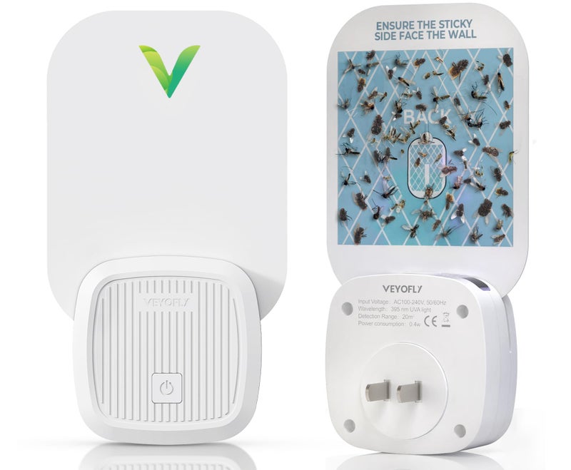 VEYOFLY Fly Catcher Indoor, Fly Trap Indoor, (1 Device + 3 Refills) Fruit Fly Traps for Indoors, Gnat Traps for House Indoor, Bug Killer, Fly Trap, Plug in Light Flying Insect Trap - Image 1