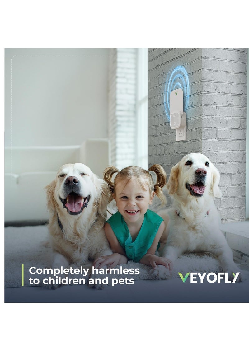 VEYOFLY Indoor Flying Insect Trap - Plug-in Bug Light Trap for Fruit Flies, Gnats and Houseflies - Odorless and Mess Free (1 Device + 3 Glue Boards)  - Image 5