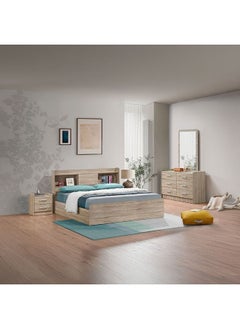 DANUBE HOME Supreme 180X200 King Bed Foil Lamited Strong And Sturdy Modern Design Wooden Single Bed Frame Furniture Quiet And Comfortable Beds -French Sonoma Oak  - Image 3