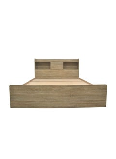 DANUBE HOME Supreme 180X200 King Bed Foil Lamited Strong And Sturdy Modern Design Wooden Single Bed Frame Furniture Quiet And Comfortable Beds -French Sonoma Oak  - Image 1