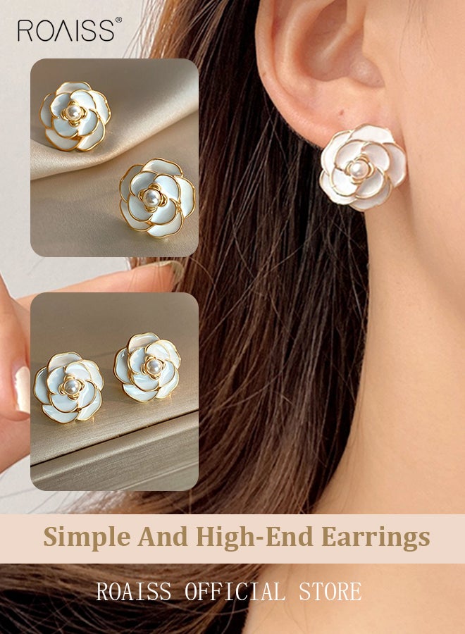 roaiss Women Earrings Stylish Design Simple and Versatile Highlight Personal Temperament and Charm Small Earrings  - Image 3