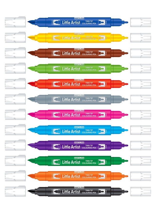 Add Gel Softline Little Artist Colouring Pen - Twin Tip Brush 12 Pen Set - Image 3