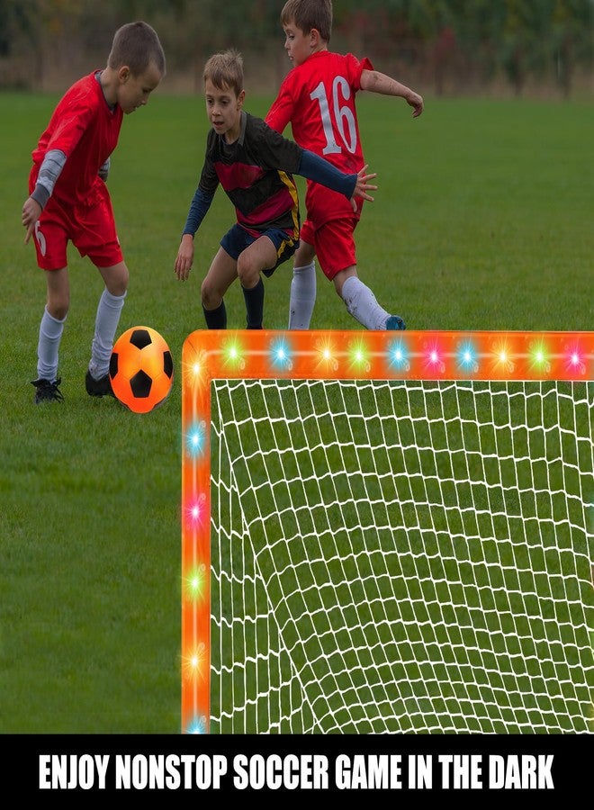Hitish Kids Soccer Goals Set for Backyard - Portable Pop Up Light Soccer Net for Toddler Age 3-5 6-8 8-10 10-12 and Ball - Youth Target Soccer Games Sports Gift for Outdoor, 4 x3Ft - Image 2