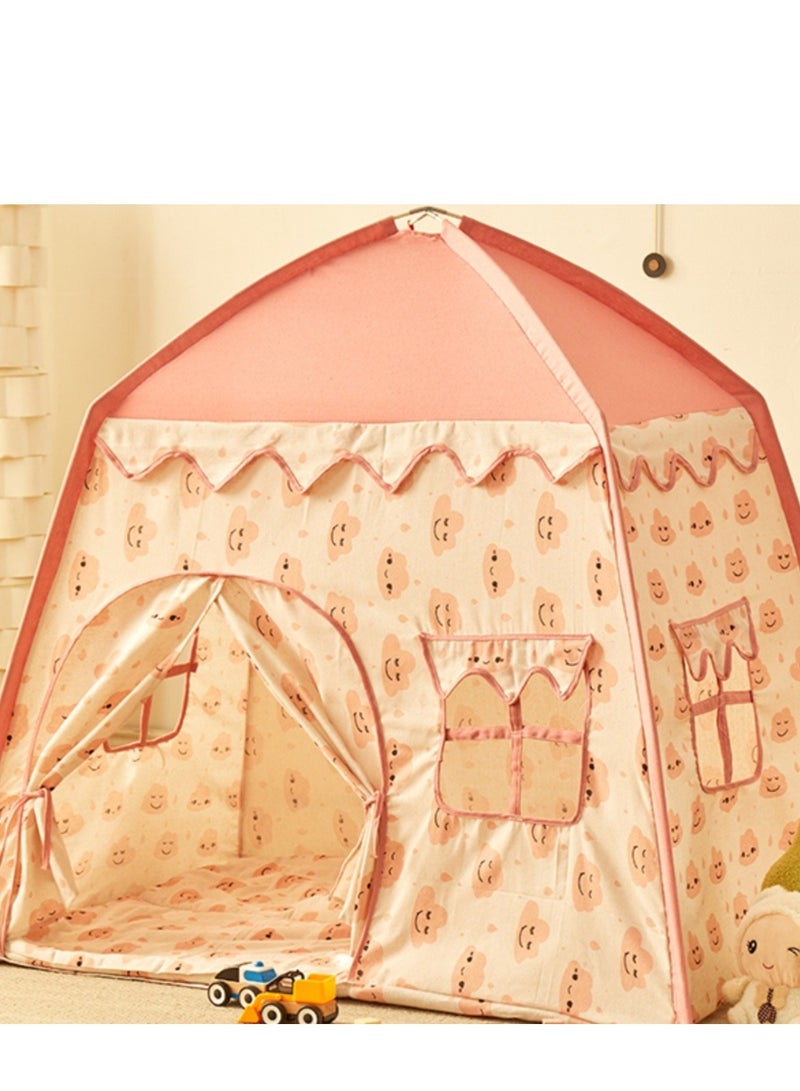 general Princess Castle Play Tent for Kids, Indoor Outdoor Game House with Carpet/Ball/Colored Flag/Cloud, Easy to Assemble & Store, Ideal Birthday/Children’s Day Gift for Girls and Boys - Image 2