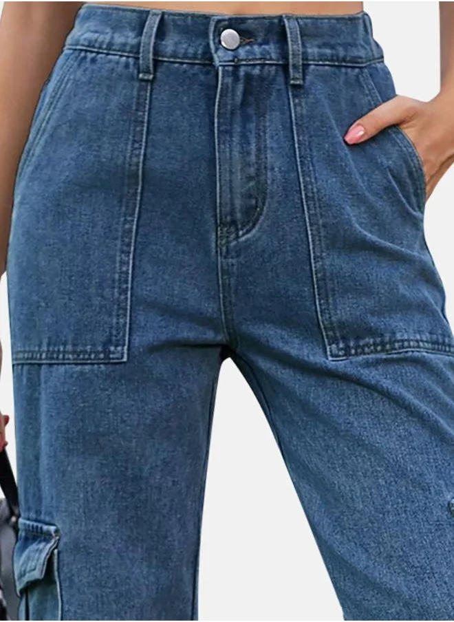 YUNIQEE Blue Straight Fit Jeans